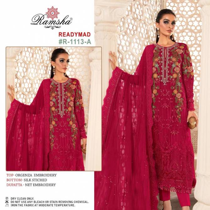 R 1113 By Ramsha 1113-A To D Pakistani Readymade Suits Wholesale Online